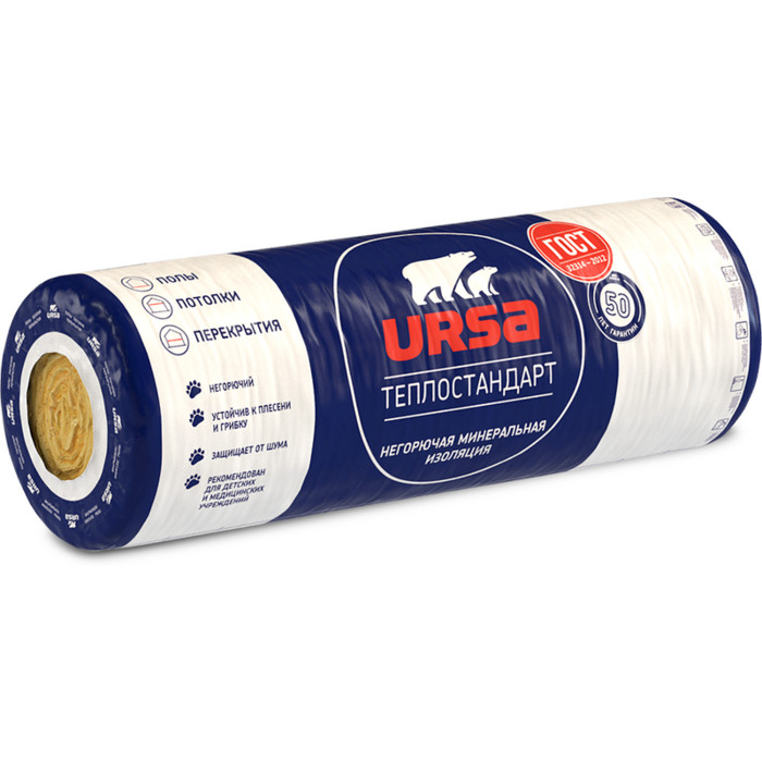 Утеплитель Урса Geo Теплостандарт рулон 100х1220х6560